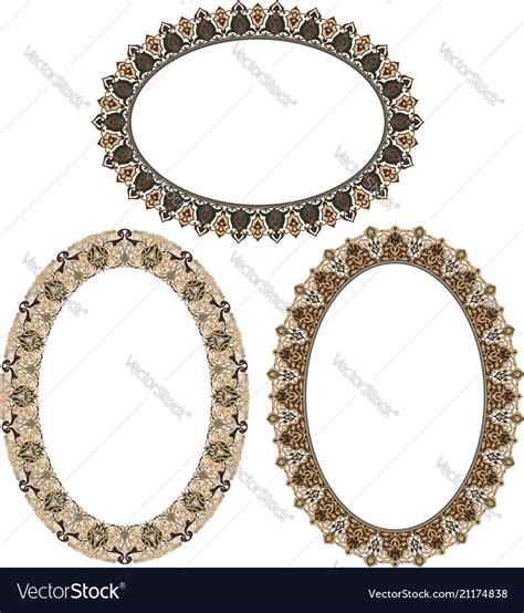 Ovale Elegant Frame Royalty Free Vector Image VectorStock