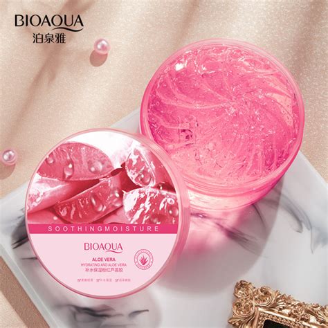 BIOAQUA Pink Aloe Vera Soothing Moisture Hydrating Pink Aloe Vera Gel