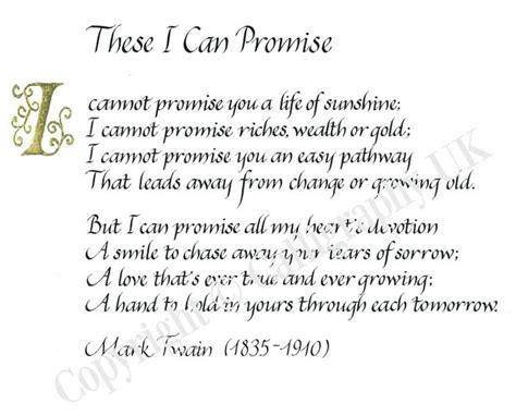 I Promise Poem These I Can Promise Calligraphy In The Uk 2011 Blog Love It Pinterest