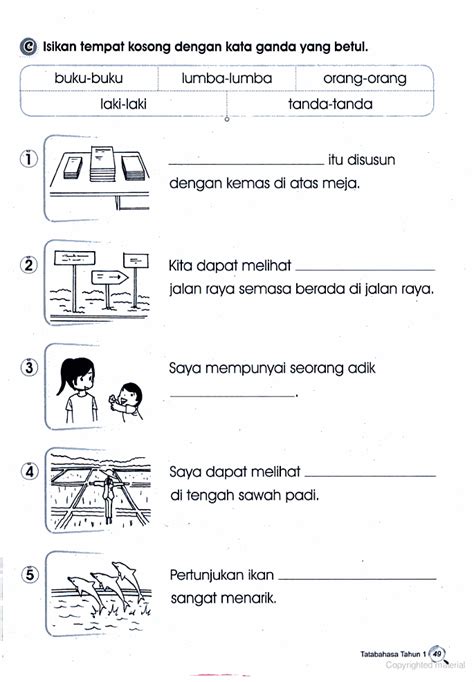 Latihan Lembaran Kerja Tahun Bahasa Melayu Latihan Imbuhan Untuk