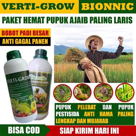 Jual PAKET HEMAT PESTISIDA BIONNIC NPK CAIR VERTI GROW Pupuk