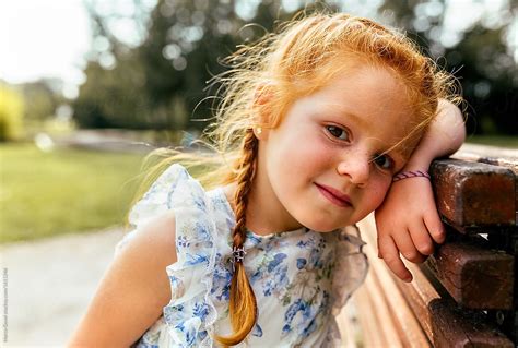 Portrait Of A Little Redheaded Girl By Stocksy Contributor Marco