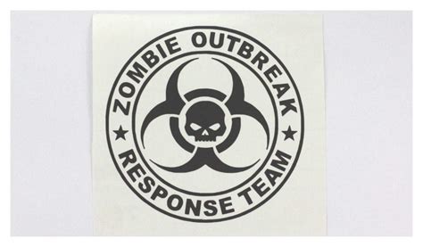 Aufkleber Zombie Outbreak Response Team Amazon De Handmade Produkte