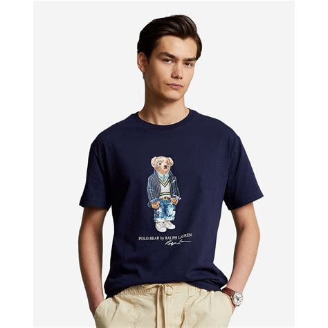 Ralph Lauren Polo Bear Graphic Jersey T Shirt With Custom Slim Fit Branded Collection House