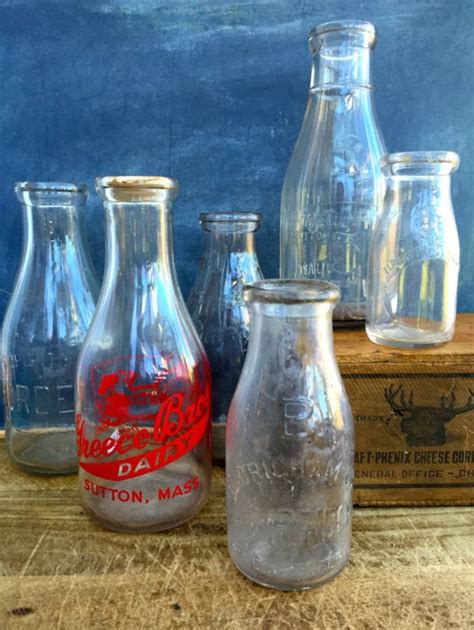 Vintage milk Bottle | Etsy