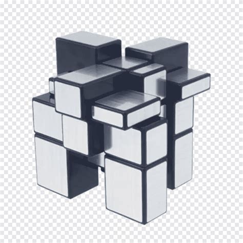 Rubiks Cube Puzzle Cubo De Espejos Megaminx Silver Cube Game Angle