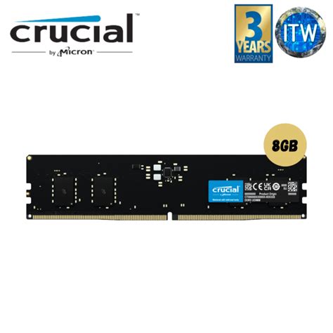 Crucial RAM 8GB DDR5 4800MHz UDIMM CL40 Desktop Memory CT8G48C40U5 ...