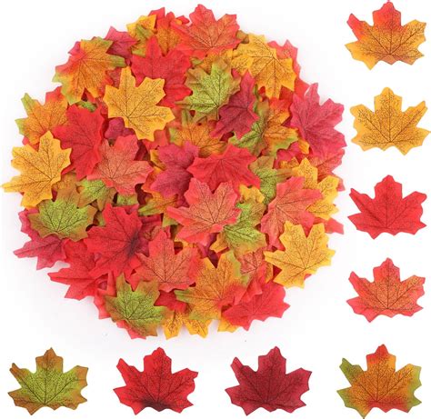 Pcs Autumn Leaves Artificial Autumn Maple Leaves Mixed Fall