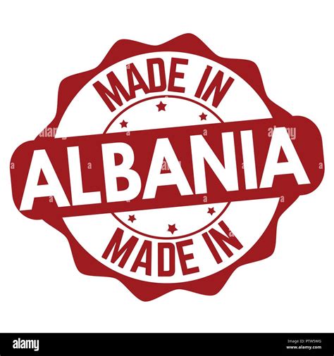 Made In Albania Sign Or Stamp On White Background Vector Illustration