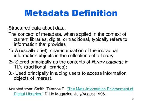 Ppt Metadata Powerpoint Presentation Free Download Id4210570