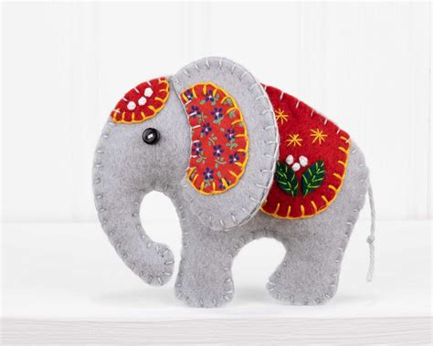 Felt Elephant Ornament Pdf Sewing Pattern Tilly And Puffin