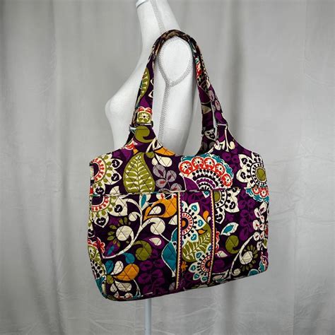 Vera Bradley Retired ‘plum Crazy Laptop Carryall Gem