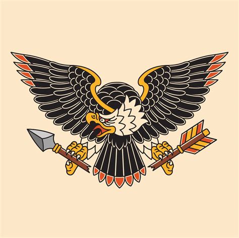 Eagle Tattoo Royalty Free Stock SVG Vector and Clip Art