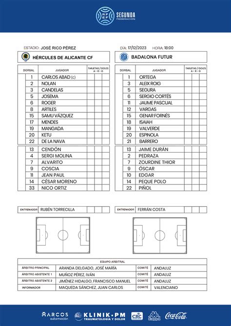 Alineaciones H Rcules De Alicante Cf