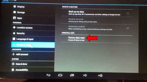 Android Tv Box Hard Reset Restore Factory Settings