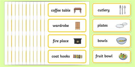 Home Corner Role Play Labels Teacher Made Twinkl