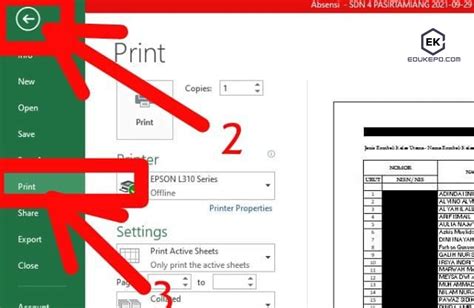 Cara Print Excel Agar Full Kertas A