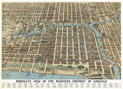 Guide To Vintage And Modern Chicago Maps Panoramas Birds Eye Views