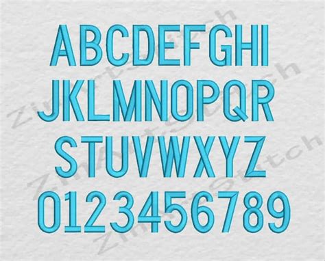 Block Embroidery Font