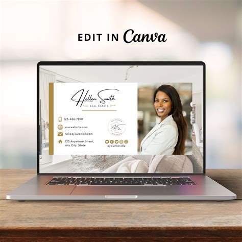 Real Estate Email Signature Template Canva Realtor Email Signature