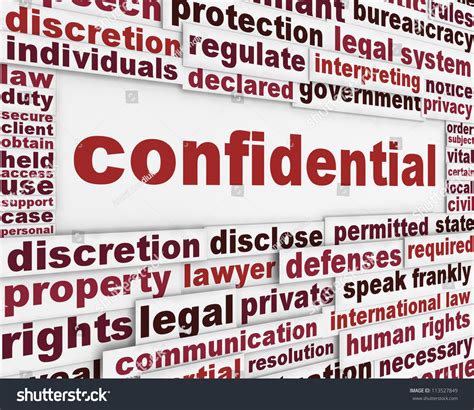 Confidential Poster Concept Restricted Data Message Stock Illustration