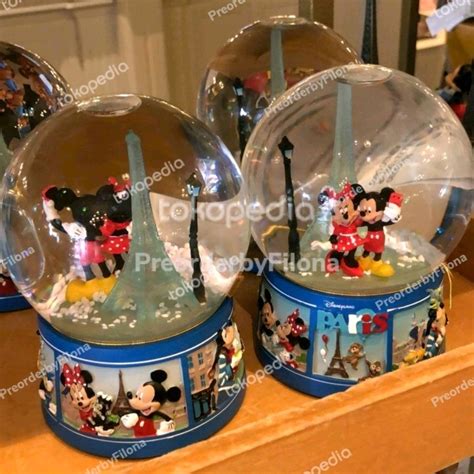 Jual Terlaris Mickey Minnie Mouse Snow Globe Lights Up Disneyland Paris