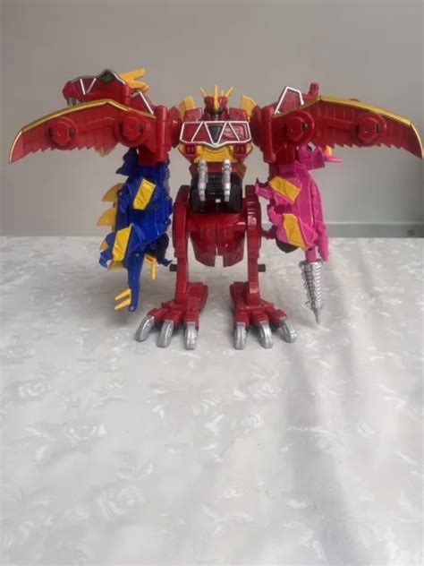 Power Rangers Dino Charge Red T Rex Zord Megazord With Stego And