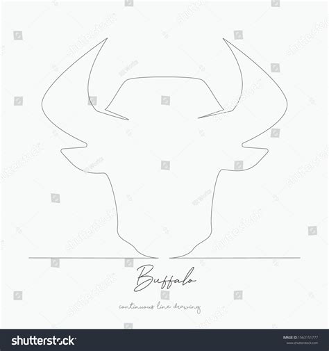 Continuous Line Drawing Buffalo Simple Vector Stock Vector (Royalty Free) 1563151777 | Shutterstock