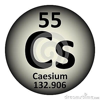 Periodic Table Element Caesium Icon Stock Illustration | CartoonDealer ...