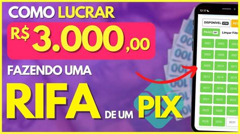 Rifa De Pix Como Lucrar R 3Mil Fazendo Rifa De Pix YouTube