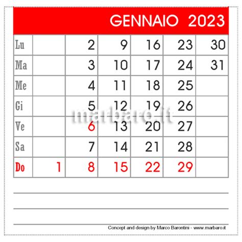 Calendario 2023 Pdf Stampabile