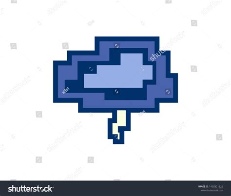 Vector Pixel Art Cloud Thunderbolt Illustration Vector De Stock Libre