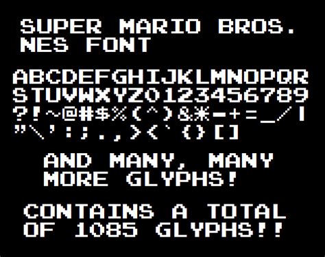 Super Mario Bros Nes Font By Thewolfbunny64