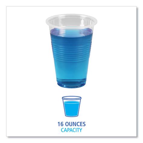 Translucent Plastic Cold Cups, 16 oz, 50/Pack