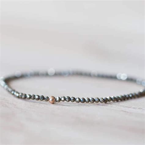 Gold Pyrite Bracelet Etsy