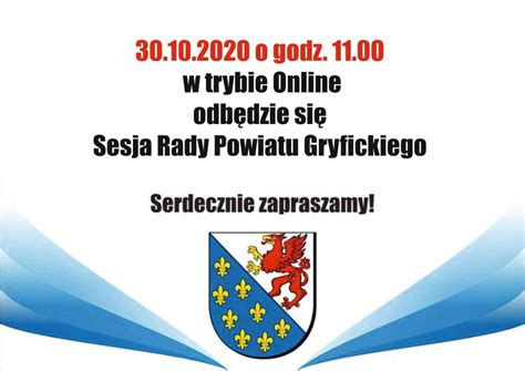 Sesja Rady Powiatu Powiat Gryficki Aktualności powiatowe