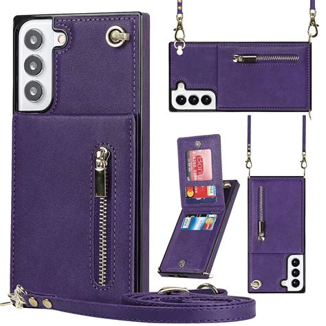 Jaorty Crossbody Wallet Case For Samsung Galaxy S22 5G Case With Card