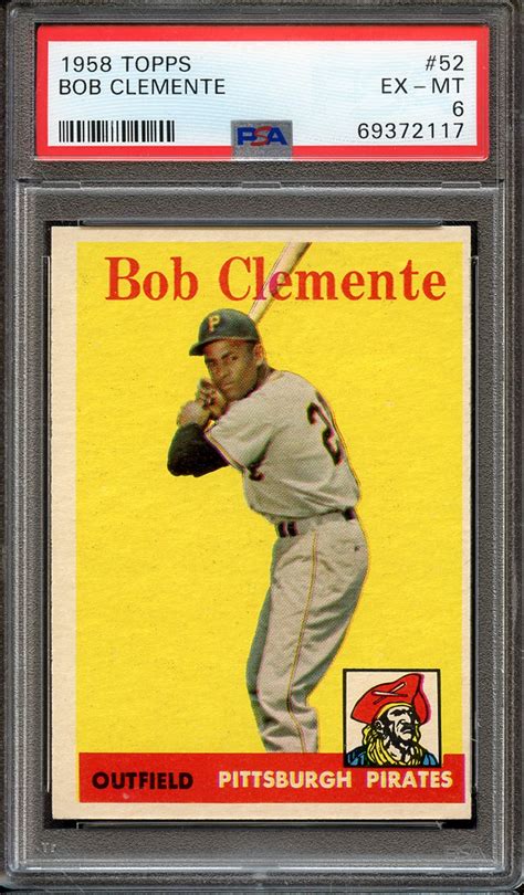 Lot Detail 1958 TOPPS 52 BOB CLEMENTE PSA EX MT 6