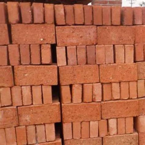 Red Clay Bricks Solid Rectangular Design Mm Thickness Custom