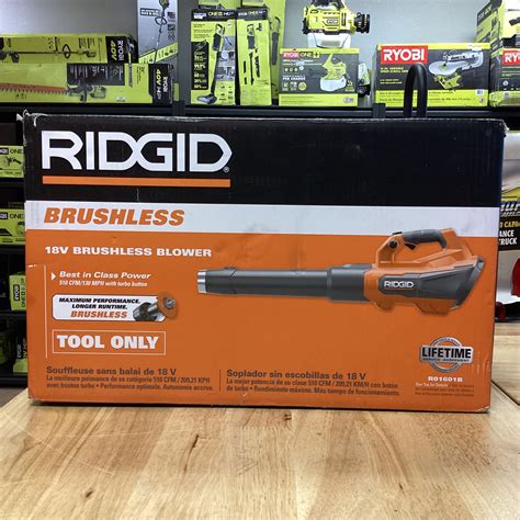 Ridgid V Brushless Mph Cfm Cordless Battery Leaf Blower Tool