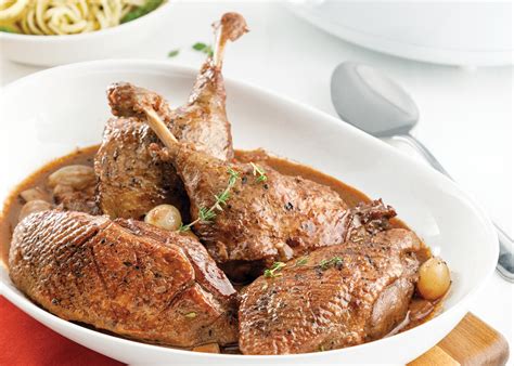 Canard Style Coq Au Vin La Mijoteuse Canards Du Lac Brome