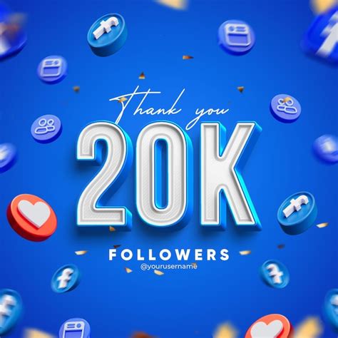 Gracias Por 20k Banner De Redes Sociales Para Amigos Y Seguidores Para