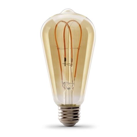 Feit Electric 40 Watt Equivalent St19 Dimmable Amber Glass Filament Vintage Edison Led Lig