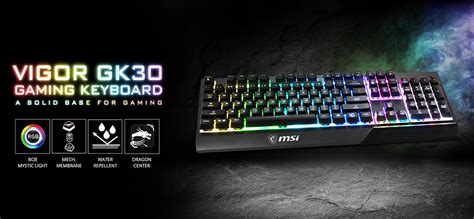 MSI VIGOR GK30 RGB MEMchanical Gaming Keyboard S11 04UK226 CLA Novatech