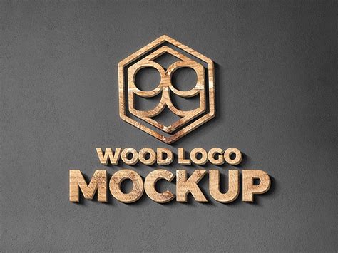 Logo Mockup Free Wood