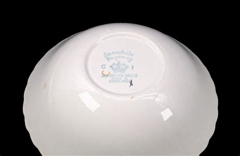 Set Of Johnson Brothers Jb Coupe Cereal Bowls Snowhite Regency