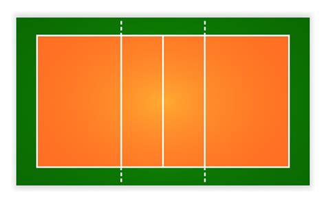 Ilustración De Una Ilustración De Una Cancha De Voleibol De Vista Aérea