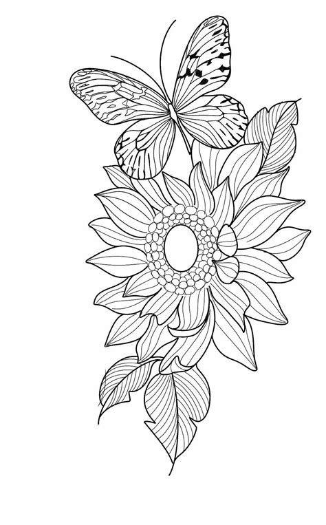 Pin By Keira Kraus On Tattoos In Flower Drawing Half Sleeve