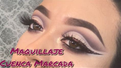 Maquillaje Cuenca Marcada Delineado Con Brillo Cut Crease Glitter