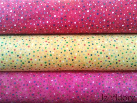 Confetti Dot Flannel Fabric 100 Cotton Choose Yellow By Jeadore 750